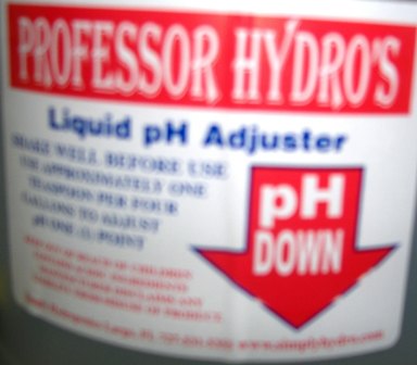 Bottle of pH down.