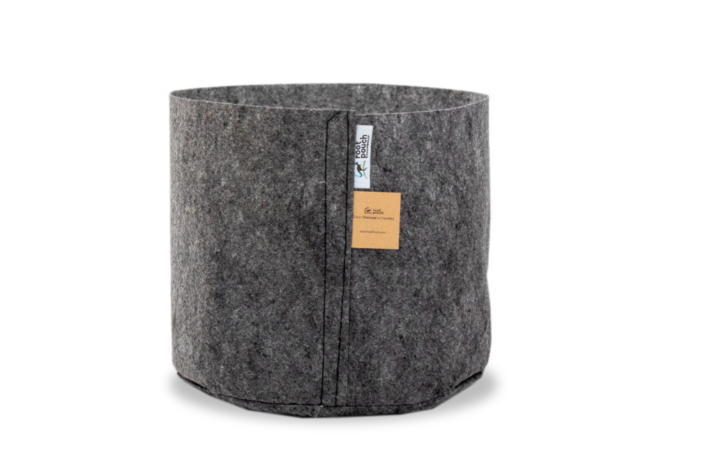 Root Pouch 1 Round Fabric Pot Charcoal (QTY 25) 6″ Diameter x 7.5″H